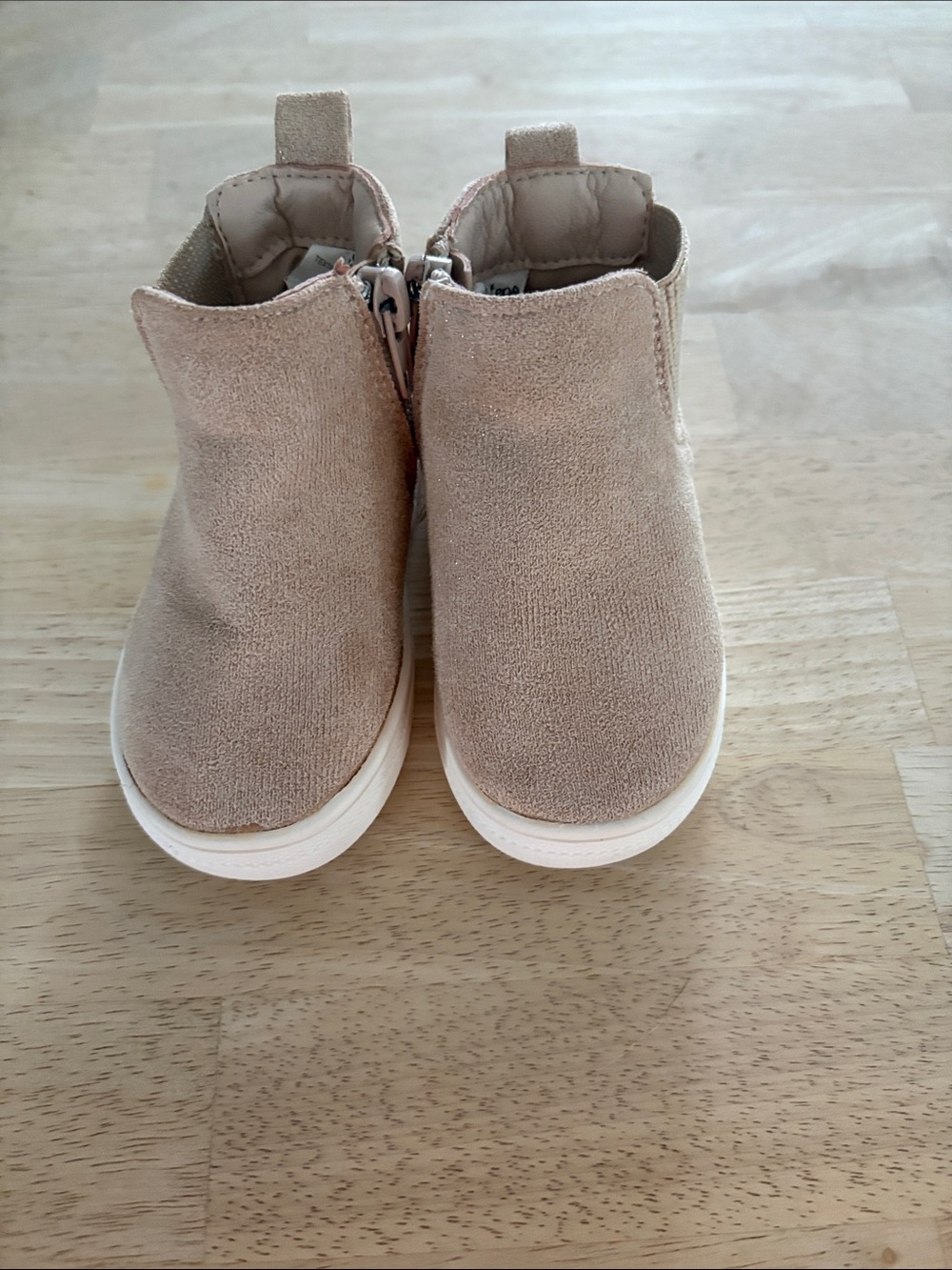 Kids Neutral Tan Suede Slip-On Sneakers - Stylish Everyday Shoes